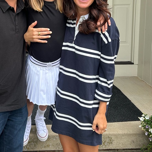 Abercrombie & Fitch Navy and White Dress - Picture 1 of 4